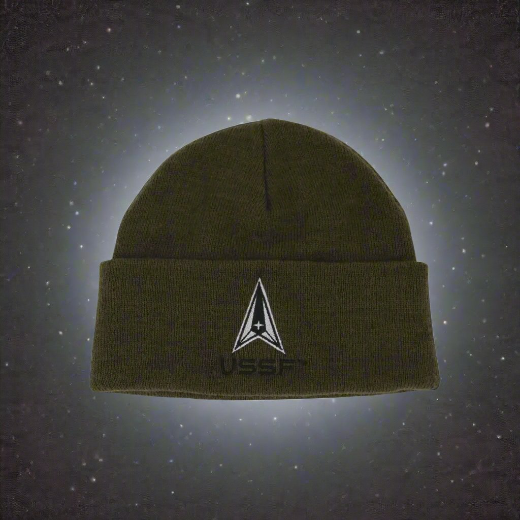 USSF Olive Green Cuff Beanie